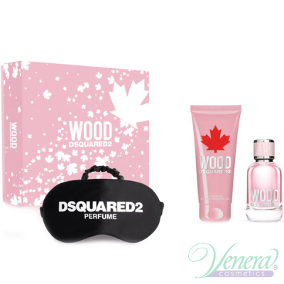 Dsquared2 Wood for Her Set (EDT 50ml + SG 100ml + Night Mask) pentru Femei Seturi