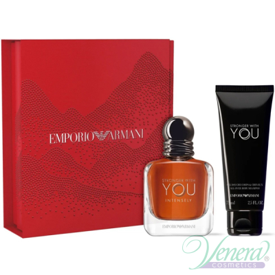 Emporio Armani Stronger With You Intensely Set (EDP 50ml + SG 75ml) pentru Bărbați Seturi