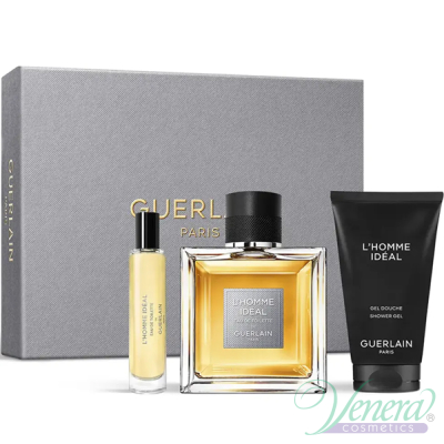 Guerlain L'Homme Ideal Set (EDT 100ml + EDT 10ml + SG 75ml) pentru Bărbați Seturi