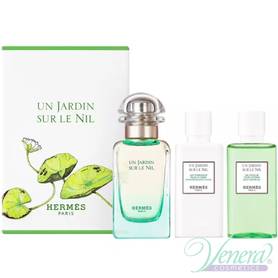Hermes Un Jardin Sur Le Nil Set (EDT 50ml + BL 40ml + SG 40ml) for Men and Women Unisex Gift sets
