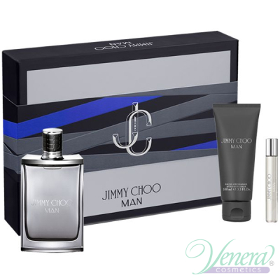 Jimmy Choo Man Set (EDT 100ml + EDT 7.5ml +SG 100ml) pentru Bărbați Seturi