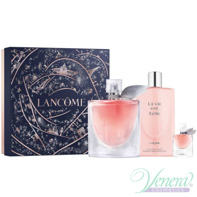 Lancome La Vie Est Belle Set (EDP 100ml + BL 200ml + EDP 4ml) pentru Femei Seturi