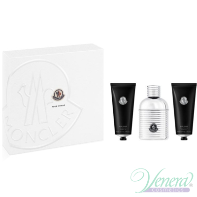 Moncler pour Homme Set (EDP 100ml + Shampoo 100ml + SG 100ml) pentru Bărbați Seturi