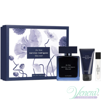 Narciso Rodriguez for Him Bleu Noir Eau de Parfum Set (EDP 100ml + EDP 10ml + SG 50ml) pentru Bărbați Seturi