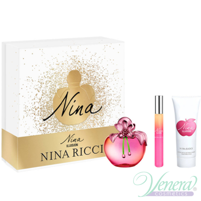 Nina Ricci Nina Illusion Set (EDP 50ml + BL 75ml + EDP 10ml) pentru Femei Seturi