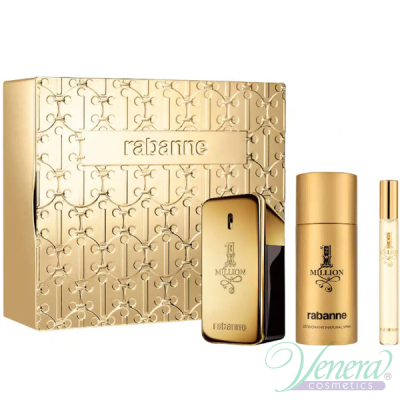 Paco Rabanne 1 Million Set (EDT 50ml + EDT 10ml + Deo Spray 150ml) pentru Bărbați Seturi
