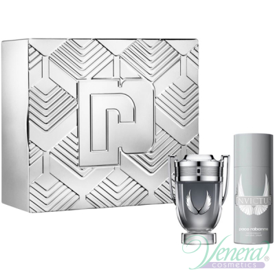 Paco Rabanne Invictus Platinum Set (EDP 100ml + Deo Spray 150ml) pentru Bărbați Seturi