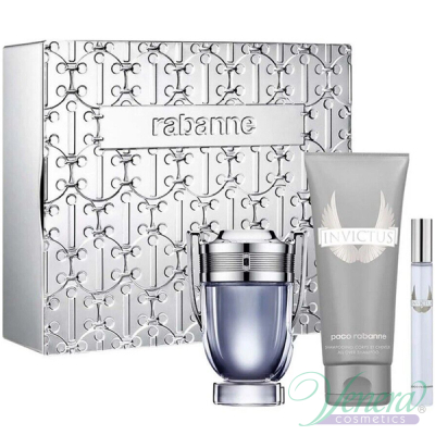 Paco Rabanne Invictus Set (EDT 100ml + EDT 10ml + SG 100ml) for Men Sets