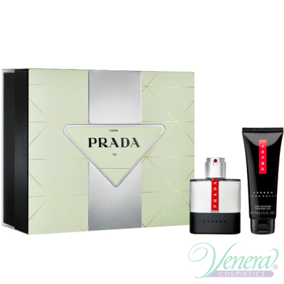 Prada Luna Rossa Carbon Set (EDT 50ml + SG 75ml) pentru Bărbați Seturi