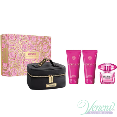 Versace Bright Crystal Absolu Set (EDP 90ml + BL 100ml + SG 100ml + Bag) pentru Femei Seturi