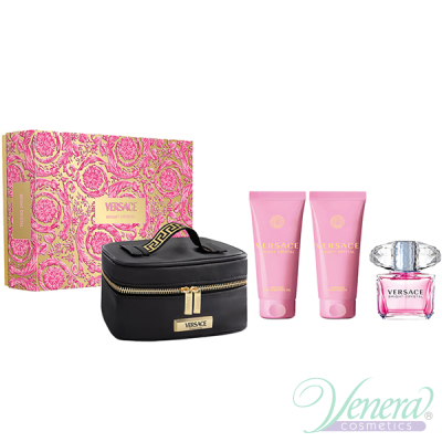 Versace Bright Crystal Set (EDT 90ml + BL 100ml + SG 100ml + Bag) pentru Femei Seturi