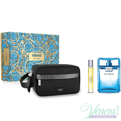 Versace Man Eau Fraiche Set (EDT 100ml + EDT 10ml + Bag) pentru Bărbați Seturi