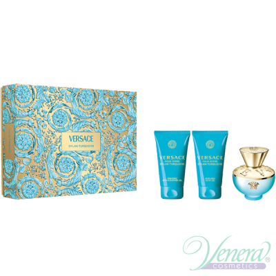 Versace Pour Femme Dylan Turquoise Set (EDT 50ml + BL 50ml + SG 50ml) pentru Femei Seturi pentru Femei