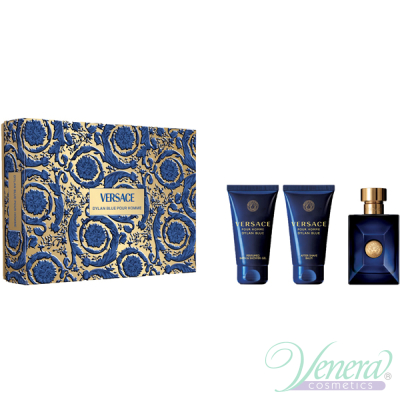 Versace Pour Homme Dylan Blue Set (EDT 50ml + ASB 50ml + SG 50ml) pentru Bărbați Sets