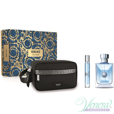 Versace Pour Homme Set (EDT 100ml + EDT 10ml + Bag) pentru Bărbați Seturi