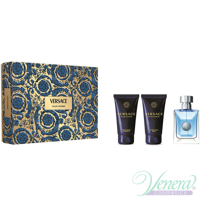 Versace Pour Homme Set (EDT 50ml + AS Balm 50ml + SG 50ml) pentru Bărbați Sets