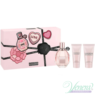 Viktor & Rolf Flowerbomb Set (EDP 100ml + BL 50ml + Body Cream 40ml) pentru Femei Seturi