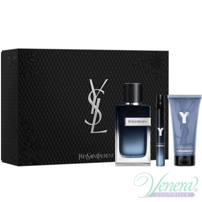 YSL Y Eau de Parfum Set (EDP 100ml + EDP 10ml +...