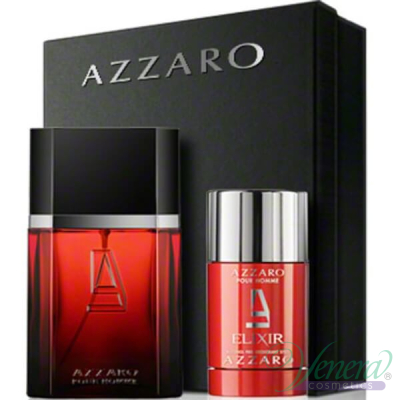 Azzaro Pour Homme Elixir Set (EDT 50ml + Deo Stick 75ml) pentru Bărbați Parfumuri pentru Bărbați