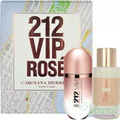 Carolina Herrera 212 VIP Rose Set (EDP 80ml+ BL 200ml) pentru Femei Seturi
