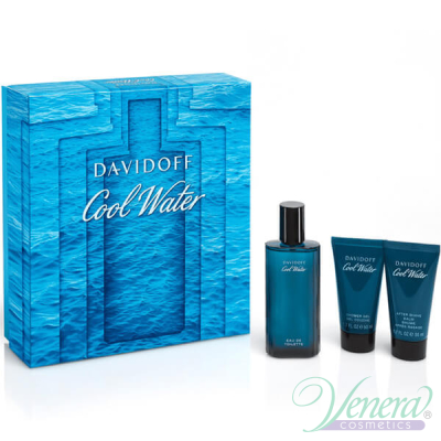 Davidoff Cool Water Set (EDT 75ml + AS Balm 50ml + SG 50ml) pentru Bărbați Seturi