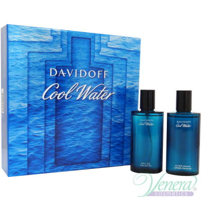 Davidoff Cool Water Set (EDT 75ml + AS Lotion 75ml) pentru Bărbați Seturi