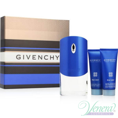 Givenchy Pour Homme Blue Label Set (EDT 100ml + AS Balm 75ml + SG 75ml) for Men Sets