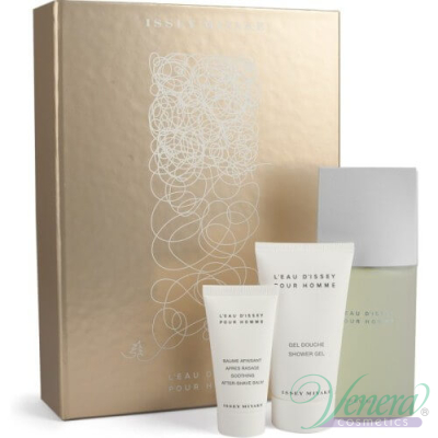 Issey Miyake L'Eau D'Issey Pour Homme Set (EDT 75ml+ASBalm  30ml+SG 75ml) for Men  Sets