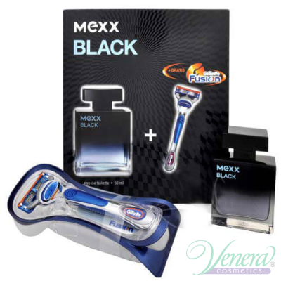 Mexx Black Set (EDT 50ml + Gillette Fusion razor) pentru Bărbați Seturi
