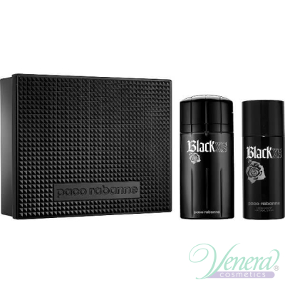 Paco Rabanne Black XS Set (EDT 100ml + Deo Spray 150ml) pentru Bărbați Produse pentru îngrijirea tenului și a corpului
