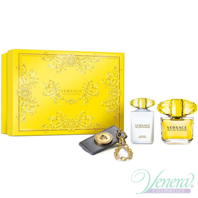 Versace Yellow Diamond Set (EDT 90ml + BL 100ml + Bag Tag) pentru Femei Seturi